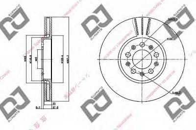 DJ PARTS bd1174 -  Тормозной диск